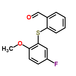 2-[(5-Fluoro-2-methoxyphenyl)sulfanyl]benzaldehyde结构式