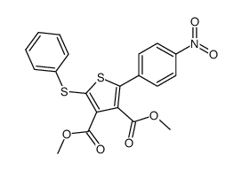dimethyl 2-(4-nitrophenyl)-5-(phenylthio)thiophene-3,4-dicarboxylate结构式