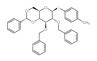 4-METHYLPHENYL2,3-BIS-O-(PHENYLMETHYL)-4,6-O-[(R)-PHENYLMETHYLENE]-1-THIO-SS-D-GLUCOPYRANOSIDE picture
