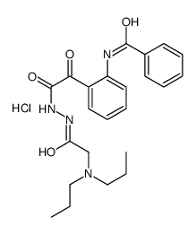 Benzeneacetic acid, 2-(benzoylamino)-alpha-oxo-, 2-((dipropylamino)ace tyl)hydrazide, HCl, H2O结构式
