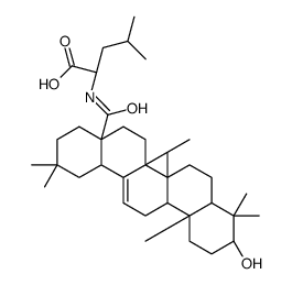 N-[(3beta)-3-Hydroxy-28-oxoolean-12-en-28-yl]-L-leucine Structure