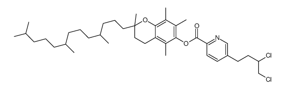 [2,5,7,8-tetramethyl-2-(4,8,12-trimethyltridecyl)chroman-6-yl] 5-(3,4- dichlorobutyl)pyridine-2-carboxylate Structure