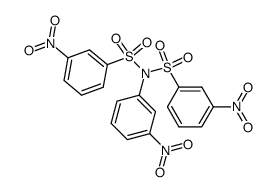 3-nitro-N,N-bis-(3-nitro-benzenesulfonyl)-aniline Structure