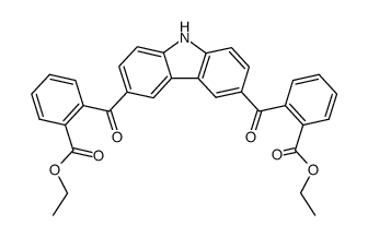 2,2'-(carbazole-3,6-dicarbonyl)-di-benzoic acid diethyl ester结构式