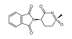 2-((1R,4R)-1-methyl-1-oxido-3-oxo-3,4,5,6-tetrahydro-1l6,2-thiazin-4-yl)isoindoline-1,3-dione结构式