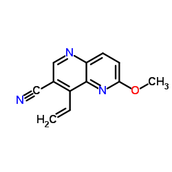 6-Methoxy-4-vinyl-1,5-naphthyridine-3-carbonitrile Structure