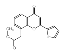 methyl 2-(4-oxo-2-thiophen-2-yl-chromen-8-yl)acetate Structure