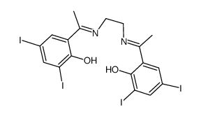 3,3',5,5'-tetraiodo-α,α'-dimethyl-bis(salicylaldehyde)ethylenediamine结构式