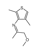 N-(2,4-dimethylthiophen-3-yl)-1-methoxypropan-2-imine结构式