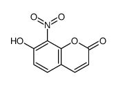 7-hydroxy-8-nitrochromen-2-one结构式