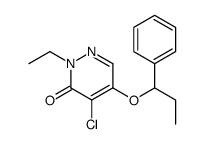 4-chloro-2-ethyl-5-(1-phenylpropoxy)pyridazin-3-one结构式