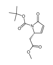 (2R)-2-methoxycarbonylmethyl-5-oxo-2,5-dihydropyrrole-1-carboxylic acid tert-butyl ester Structure