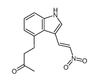 3-(2-nitrovinyl)-4-(3-oxobutyl)indole结构式