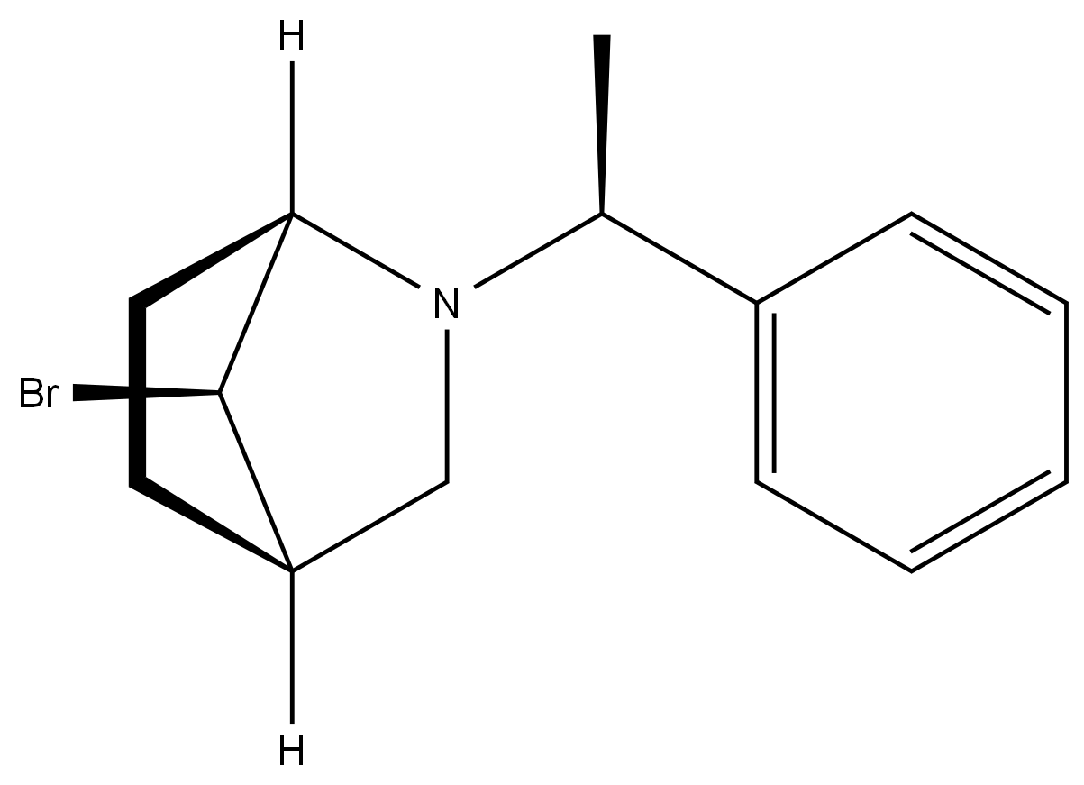 (1R,4R,7R)-7-bromo-2-((S)-1-phenylethyl)-2-azabicyclo[2.2.1]heptane(WXC08750)结构式