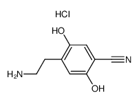 1-(2,5-dihydroxy-4-cyanophenyl)-2-aminoethane hydrochloride Structure