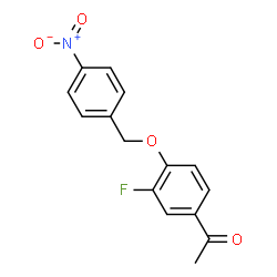 1-(3-FLUORO-4-[(4-NITROBENZYL)OXY]PHENYL)-1-ETHANONE structure
