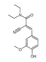 (2E)-2-cyano-3-(3-methoxy-4-hydroxy-phenyl)-N,N-diethylprop-2-enamide Structure