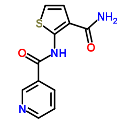 N-(3-Carbamoyl-2-thienyl)nicotinamide Structure