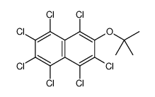 1,2,3,4,5,6,8-heptachloro-7-[(2-methylpropan-2-yl)oxy]naphthalene结构式