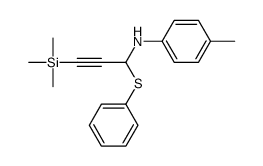 4-methyl-N-(1-phenylsulfanyl-3-trimethylsilylprop-2-ynyl)aniline Structure