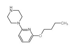 1-(6-正丁氧基-2-吡啶基)哌嗪结构式