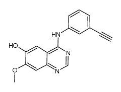 4-(3-Ethynylphenylamino)-7-methoxyquinazolin-6-ol Structure