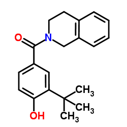 3,4-Dihydro-2(1H)-isoquinolinyl[4-hydroxy-3-(2-methyl-2-propanyl)phenyl]methanone结构式