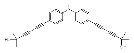 6-[4-[4-(5-hydroxy-5-methylhexa-1,3-diynyl)anilino]phenyl]-2-methylhexa-3,5-diyn-2-ol结构式