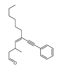 3-methyl-5-(2-phenylethynyl)undec-4-enal Structure