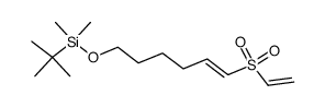tert-butyl(dimethyl)[(5E)-6-(vinylsulfonyl)hex-5-en-1-yl]oxysilane结构式