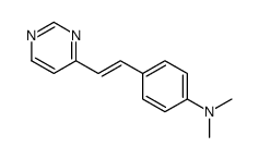 N,N-dimethyl-4-(2-pyrimidin-4-ylethenyl)aniline结构式