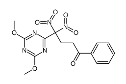 4-(4,6-dimethoxy-1,3,5-triazin-2-yl)-4,4-dinitro-1-phenylbutan-1-one结构式