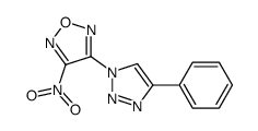 3-nitro-4-(4-phenyltriazol-1-yl)-1,2,5-oxadiazole结构式