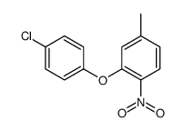 2-(4-chlorophenoxy)-4-methyl-1-nitrobenzene结构式