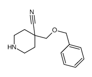 4-(phenylmethoxymethyl)piperidine-4-carbonitrile结构式