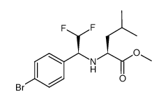 methyl N-[(1S)-1-(4-bromophenyl)-2,2-difluoroethyl]-L-leucinate结构式