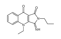 4-ethyl-2,3-dihydro-3-imino-2-propylpyrrolo[3,4-b]quinoline-1,9-dione结构式