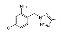 5-chloro-2-[(5-methyltetrazol-2-yl)methyl]aniline结构式