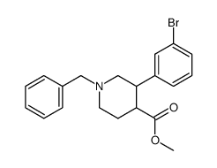 methyl 1-benzyl-3-(3-bromophenyl)piperidine-4-carboxylate Structure