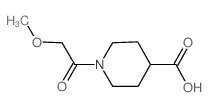 1-(甲氧基乙酰基)哌啶-4-羧酸结构式