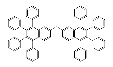 1,2,3,4-tetraphenyl-6-[(5,6,7,8-tetraphenylnaphthalen-2-yl)methyl]naphthalene Structure