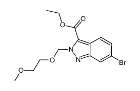6-bromo-2-(2-methoxy-ethoxymethyl)-2H-indazole-3-carboxylic acid ethyl ester结构式