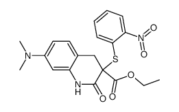 7-Dimethylamino-3-carbethoxy-3-(o-nitrophenylsulfenyl)-3,4-dihydro-2-quinolone Structure