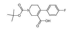 4-(4-fluoro-phenyl)-5,6-dihydro-2H-pyridine-1,3-dicarboxylic acid 1-tert-butyl ester Structure