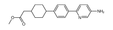{4-[4-(5-amino-pyridin-2-yl)-phenyl]-cyclohexyl}-acetic acid methyl ester Structure