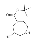 6-羟基-1,4-二氮杂环庚烷-1-羧酸叔丁酯结构式
