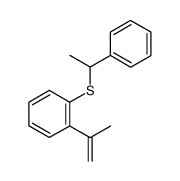 1-(1-methylethenyl)-2-(1-phenylethylthio)benzene Structure