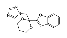 1-{[2-(1-Benzofuran-2-yl)-1,3-dioxan-2-yl]methyl}-1H-1,2,4-triazo le结构式