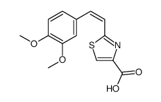 2-[(E)-2-(3,4-dimethoxyphenyl)ethenyl]-1,3-thiazole-4-carboxylic acid结构式