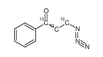 [1-13C, 2-13C, 3-13C]-3-azido-1-phenyl-propan-1-one结构式